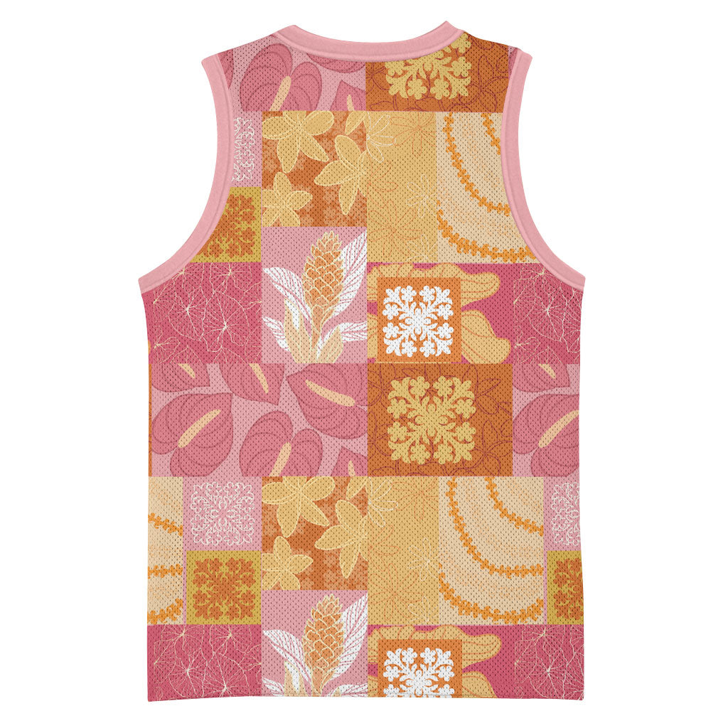 Aloha Hawaii Quilt Floral Patchwork Style Basketball Jersey LT14 - Polynesian Pride