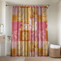 Aloha Hawaii Quilt Floral Patchwork Style Bathroom Set LT14 Shower Curtain Only Multicolor - Polynesian Pride