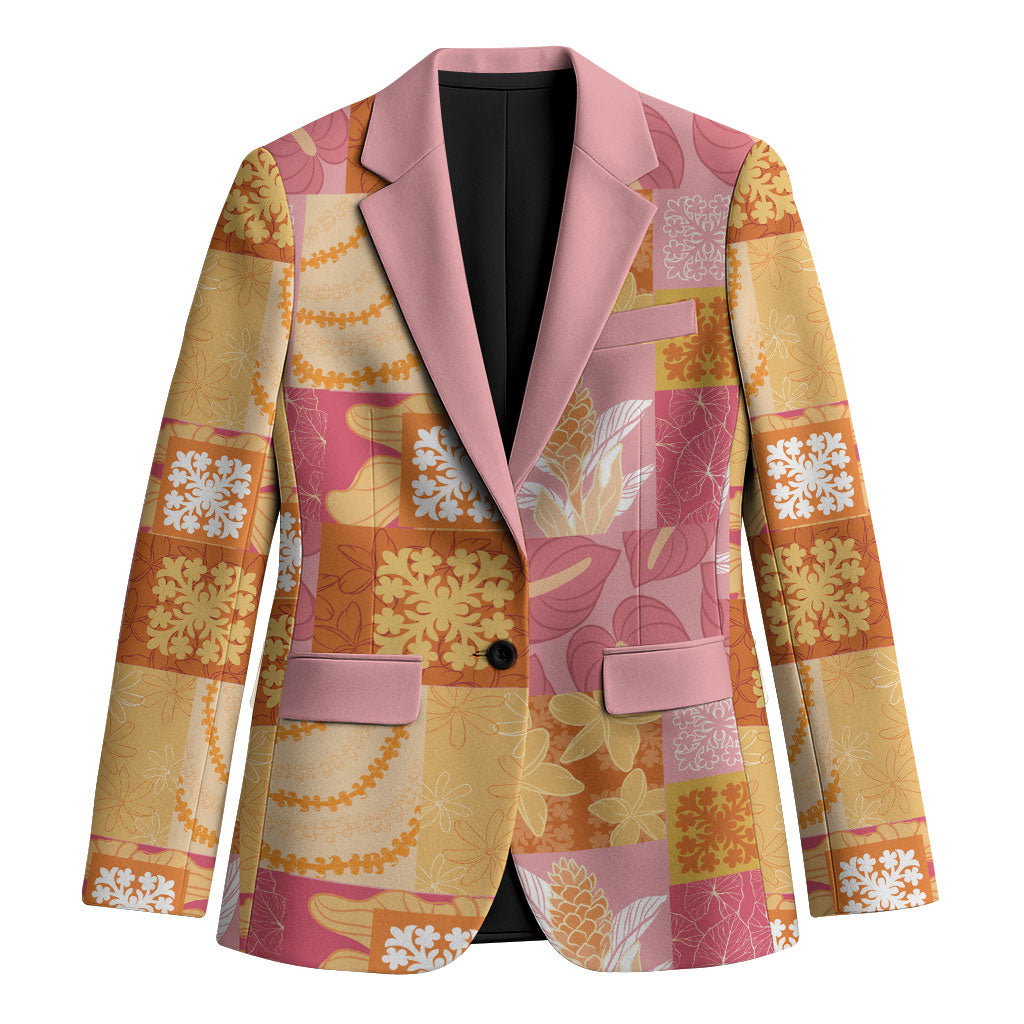 Aloha Hawaii Quilt Floral Patchwork Style Blazer LT14 Unisex Multicolor - Polynesian Pride