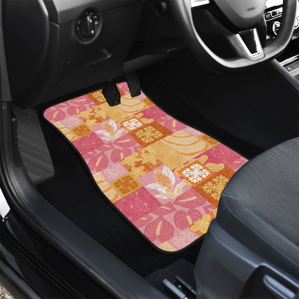 Aloha Hawaii Quilt Floral Patchwork Style Car Mats LT14 - Polynesian Pride