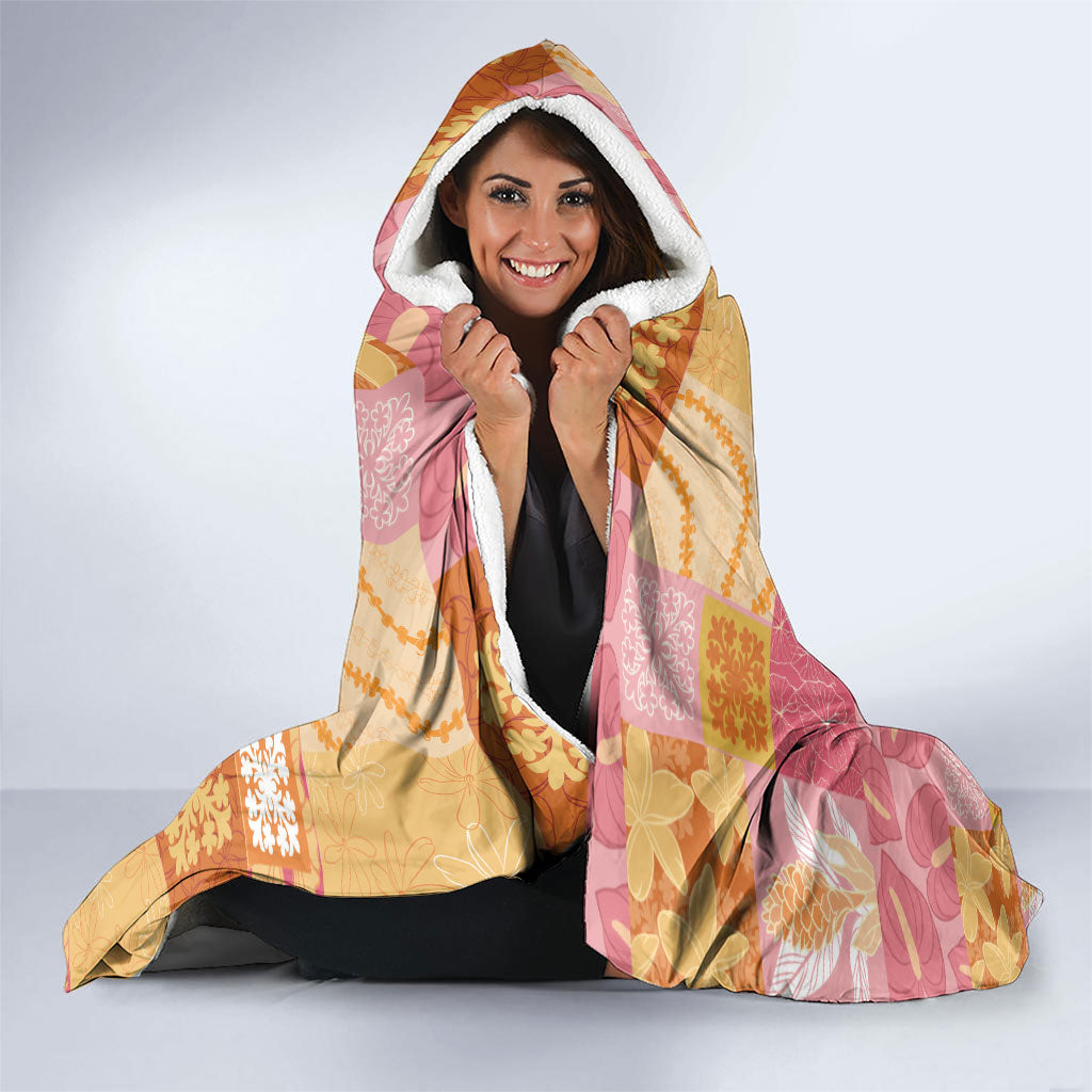 Aloha Hawaii Quilt Floral Patchwork Style Hooded Blanket LT14 - Polynesian Pride