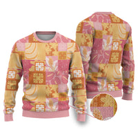 Aloha Hawaii Quilt Floral Patchwork Style Ugly Christmas Sweater LT14 Multicolor - Polynesian Pride