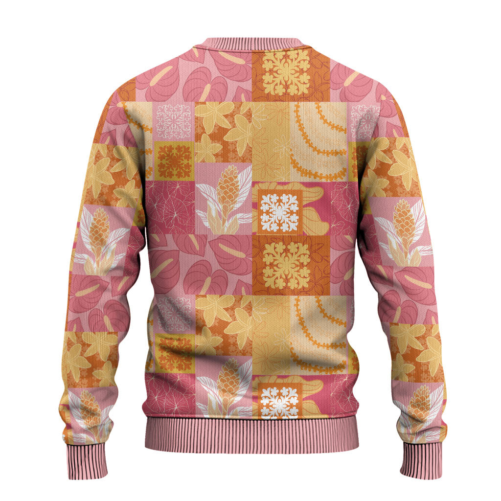Aloha Hawaii Quilt Floral Patchwork Style Ugly Christmas Sweater LT14 - Polynesian Pride