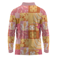 Aloha Hawaii Quilt Floral Patchwork Style Long Sleeve Polo Shirt LT14 - Polynesian Pride