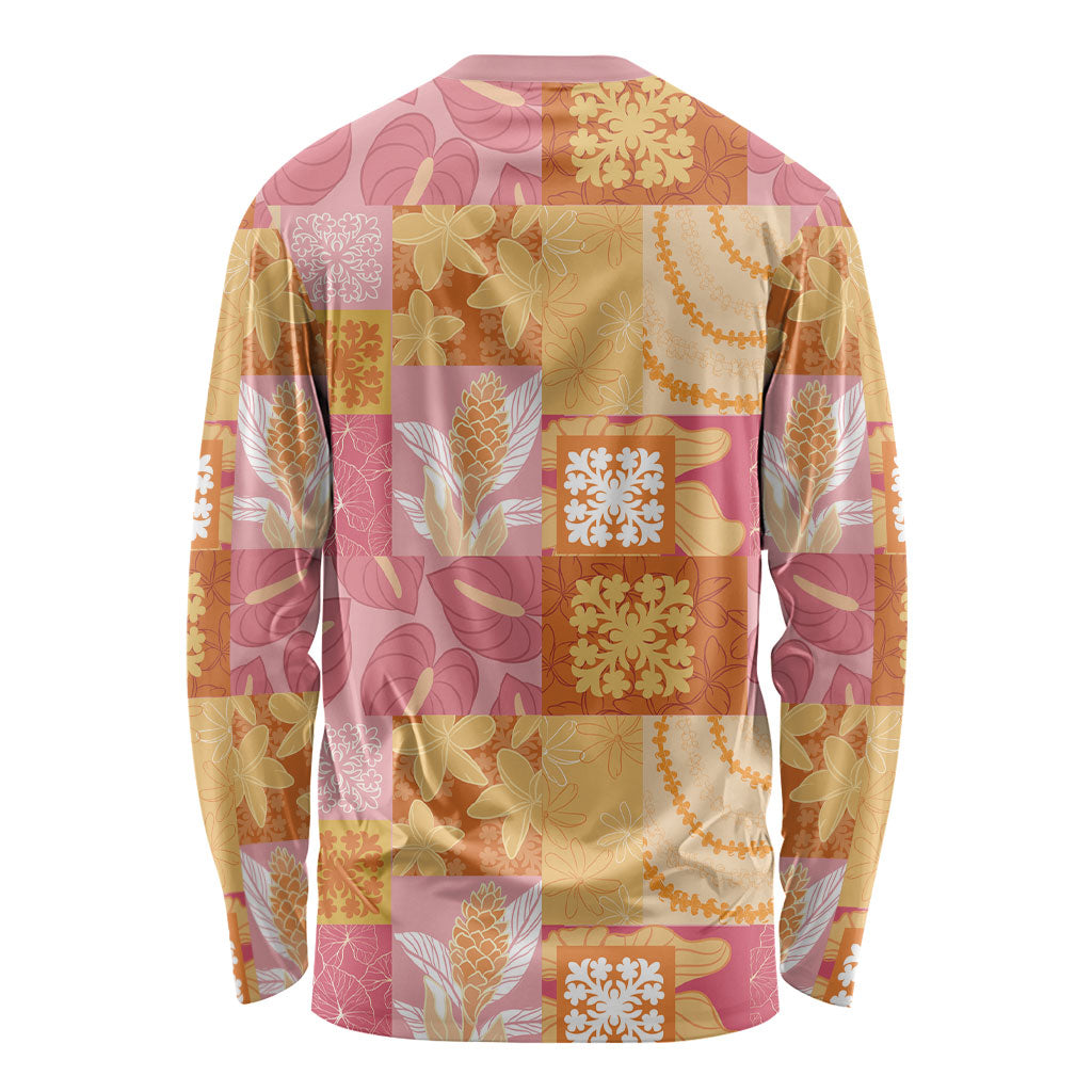 Aloha Hawaii Quilt Floral Patchwork Style Long Sleeve Shirt LT14 - Polynesian Pride
