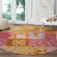 Aloha Hawaii Quilt Floral Patchwork Style Round Carpet LT14 - Polynesian Pride