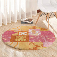 Aloha Hawaii Quilt Floral Patchwork Style Round Carpet LT14 - Polynesian Pride