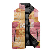 Aloha Hawaii Quilt Floral Patchwork Style Sleeveless Puffer Jacket LT14 - Polynesian Pride