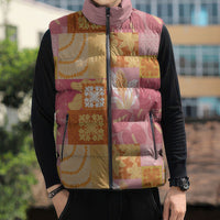 Aloha Hawaii Quilt Floral Patchwork Style Sleeveless Puffer Jacket LT14 - Polynesian Pride