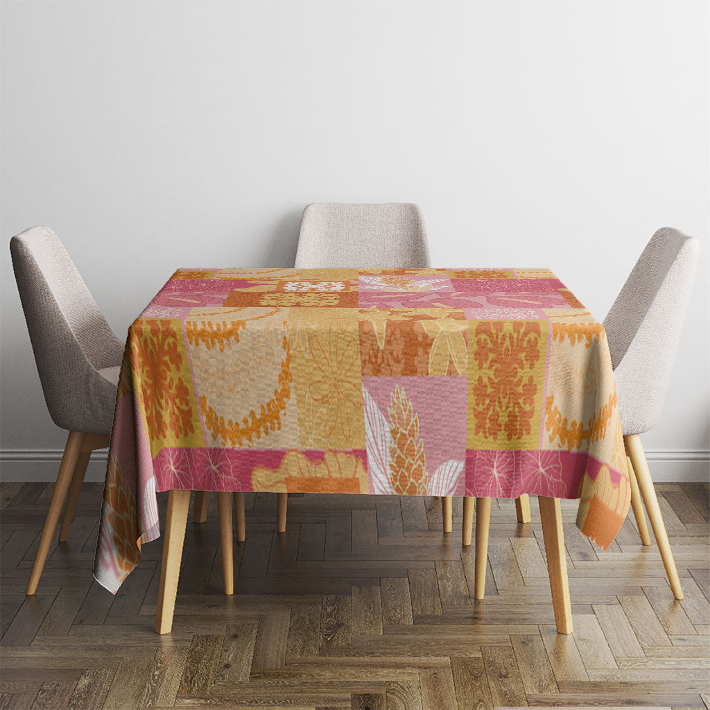Aloha Hawaii Quilt Floral Patchwork Style Tablecloth LT14 - Polynesian Pride