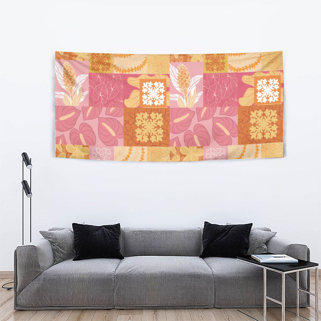 Aloha Hawaii Quilt Floral Patchwork Style Tapestry LT14 - Polynesian Pride