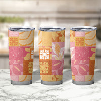 Aloha Hawaii Quilt Floral Patchwork Style Tumbler Cup LT14 - Polynesian Pride
