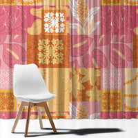 Aloha Hawaii Quilt Floral Patchwork Style Window Curtain LT14 - Polynesian Pride