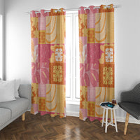 Aloha Hawaii Quilt Floral Patchwork Style Window Curtain LT14 With Grommets Multicolor - Polynesian Pride