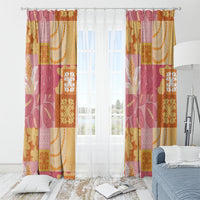 Aloha Hawaii Quilt Floral Patchwork Style Window Curtain LT14 - Polynesian Pride