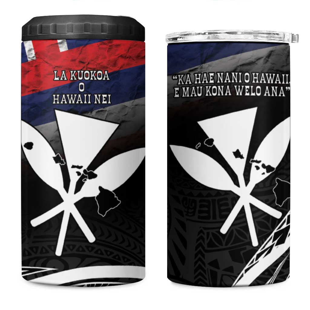 Hawaii Independence Day 4 in 1 Can Cooler Tumbler La Kuokoa - Happy 28th November
