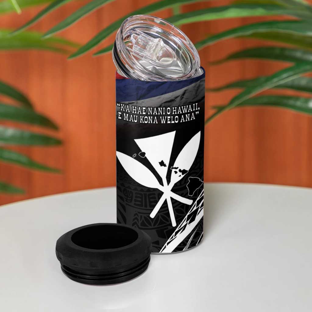 Hawaii Independence Day 4 in 1 Can Cooler Tumbler La Kuokoa - Happy 28th November