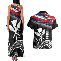 Hawaii Independence Day Couples Matching Tank Maxi Dress and Hawaiian Shirt La Kuokoa - Happy 28th November