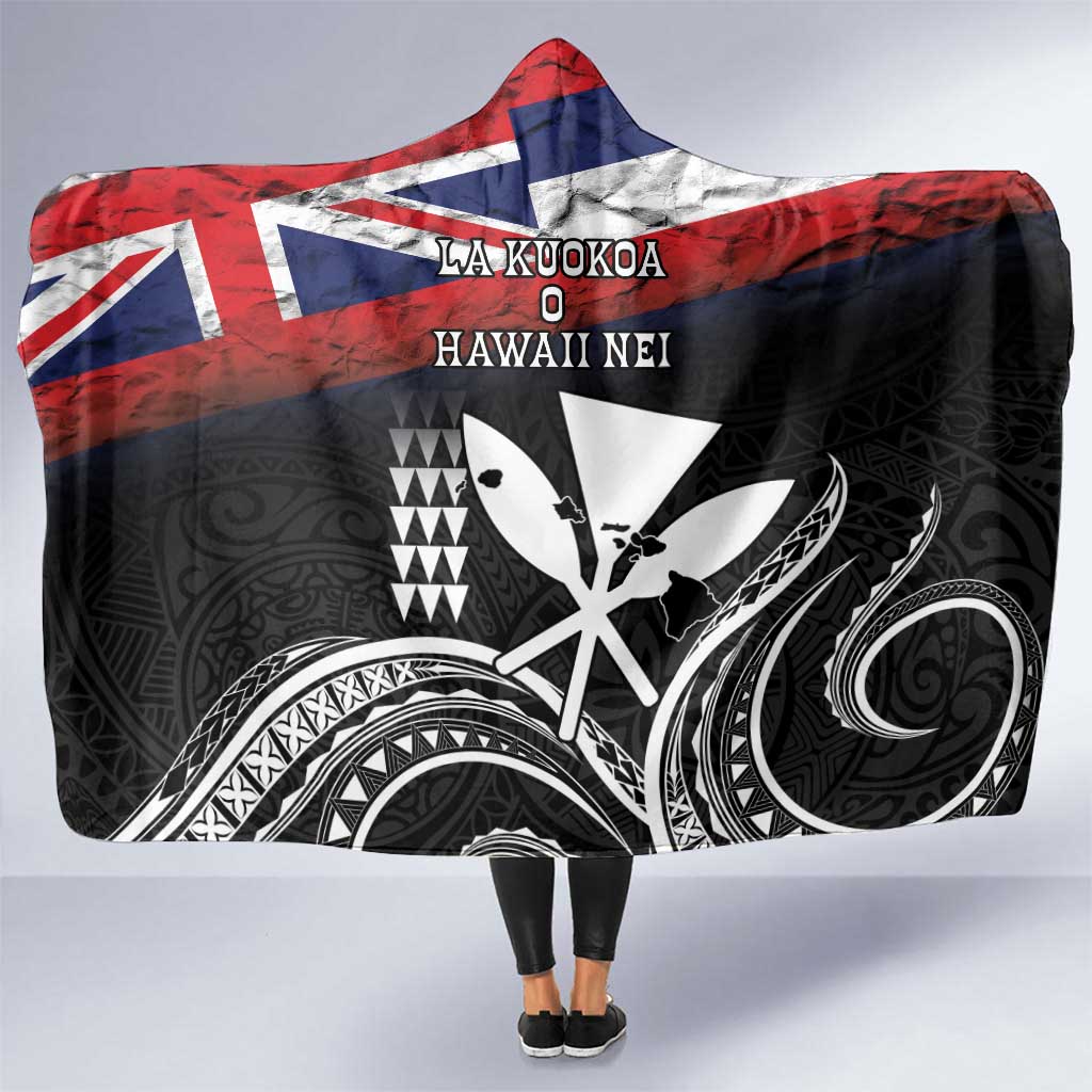 Hawaii Independence Day Hooded Blanket La Kuokoa - Happy 28th November