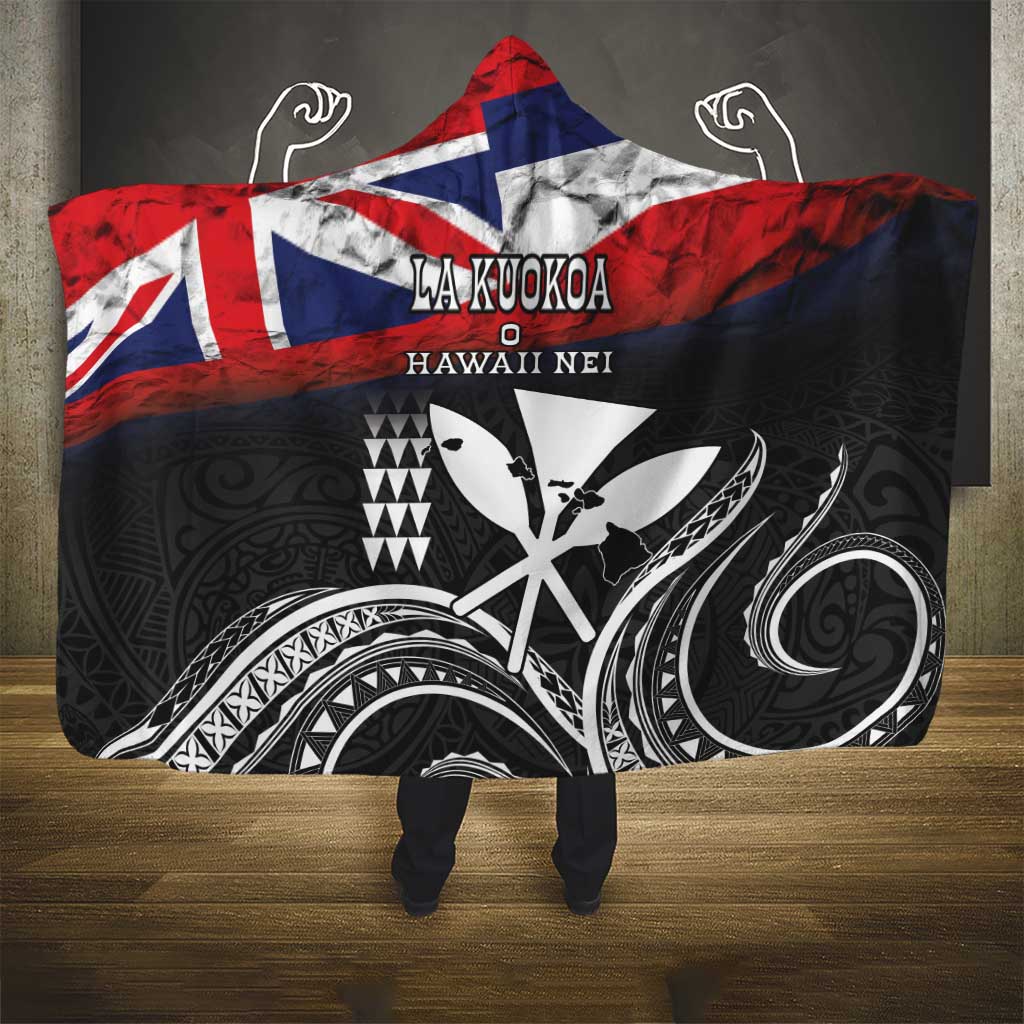 Hawaii Independence Day Hooded Blanket La Kuokoa - Happy 28th November