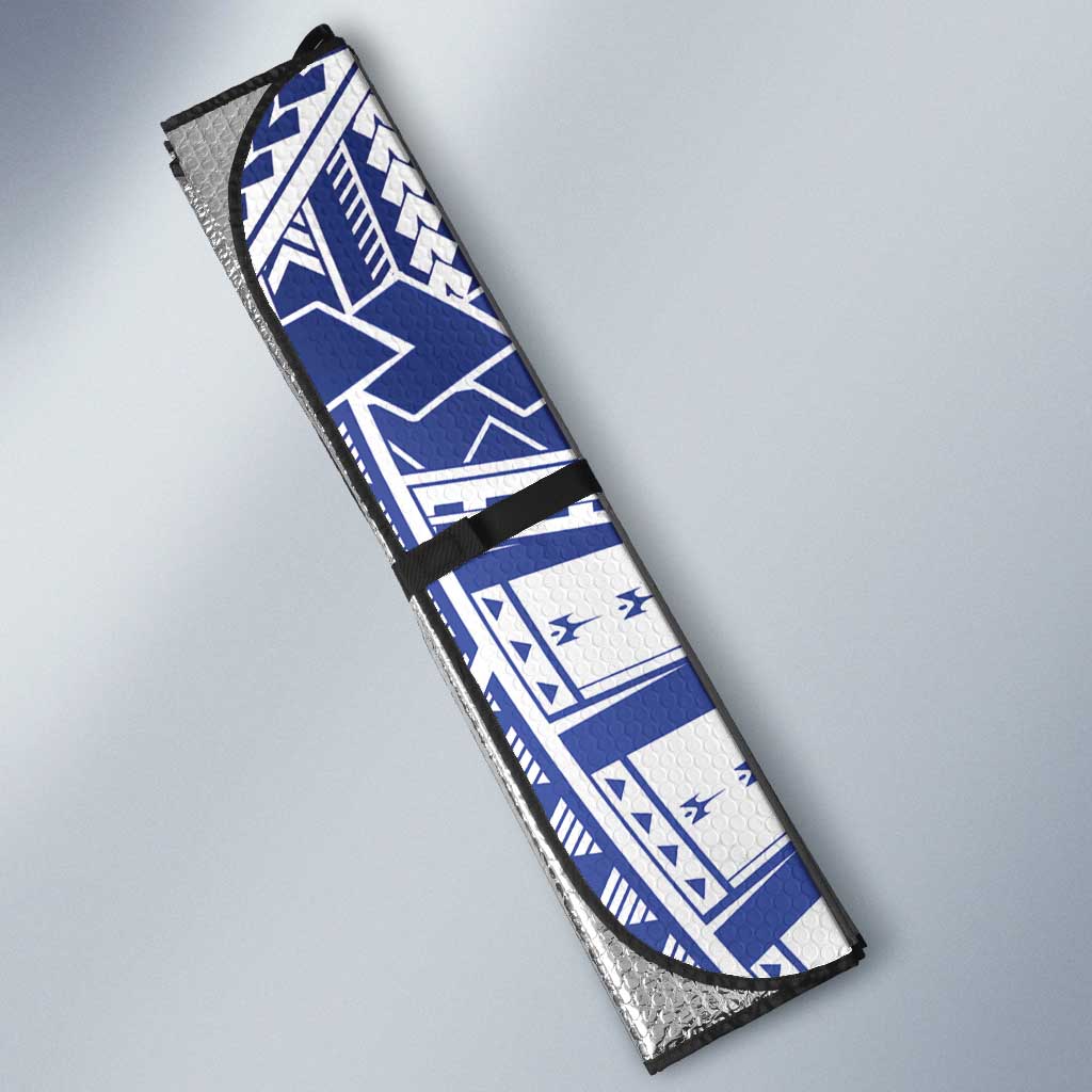 Toa Samoa Rugby Custom Auto Sun Shade Go Champions Pacific Samoan Pattern - Polynesian Pride