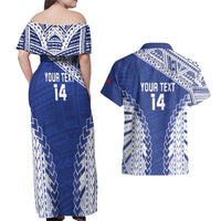 Toa Samoa Rugby Custom Couples Matching Off Shoulder Maxi Dress and Hawaiian Shirt Go Champions Pacific Samoan Pattern - Polynesian Pride
