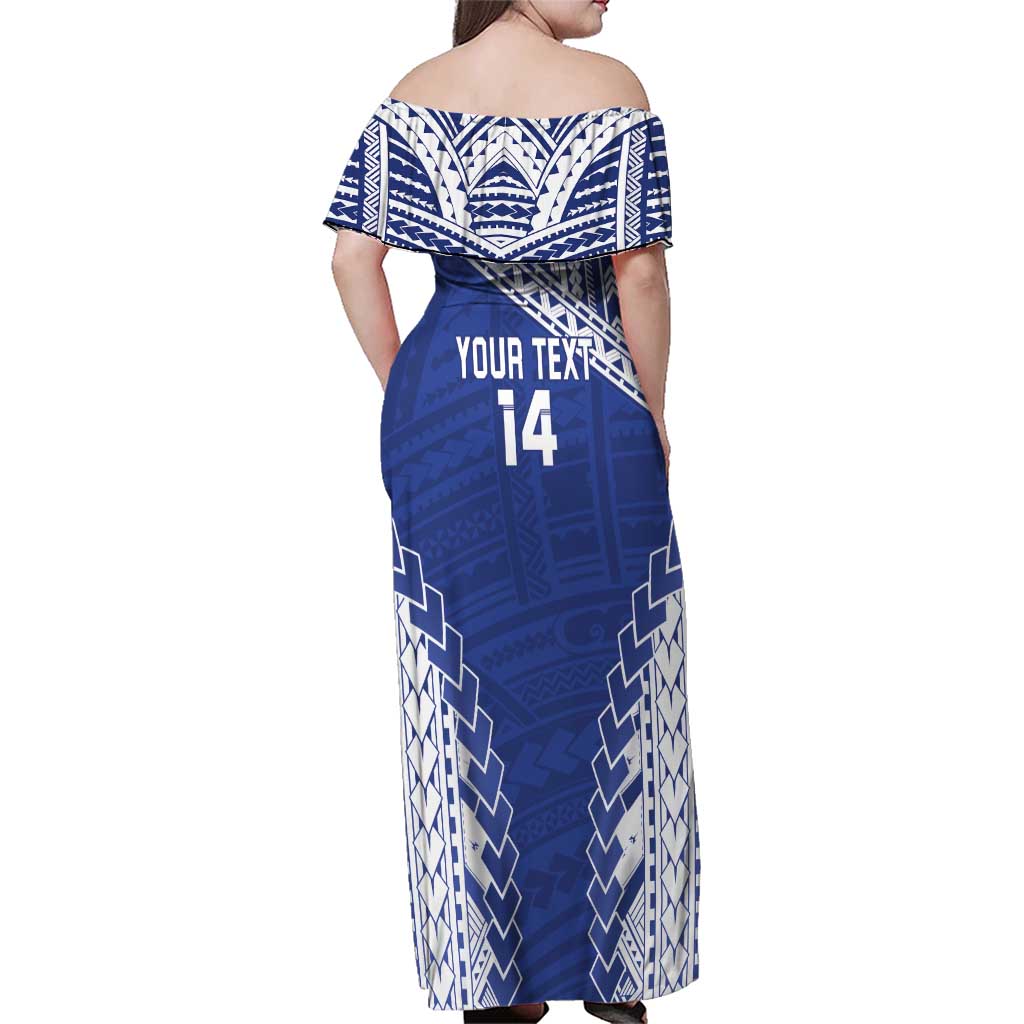 Toa Samoa Rugby Custom Family Matching Off Shoulder Maxi Dress and Hawaiian Shirt Go Champions Pacific Samoan Pattern - Polynesian Pride