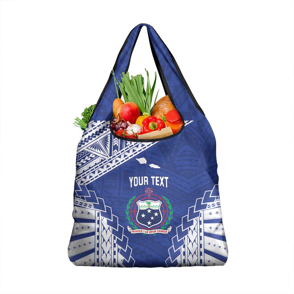 Toa Samoa Rugby Custom Grocery Bag Go Champions Pacific Samoan Pattern - Polynesian Pride