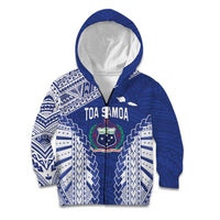 Toa Samoa Rugby Custom Kid Hoodie Go Champions Pacific Samoan Pattern - Polynesian Pride