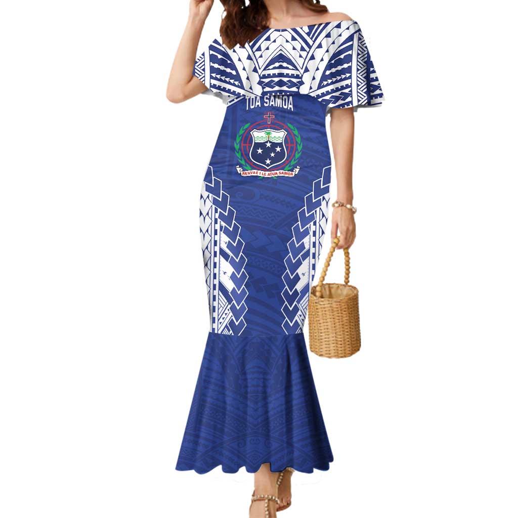 Toa Samoa Rugby Custom Mermaid Dress Go Champions Pacific Samoan Pattern - Polynesian Pride