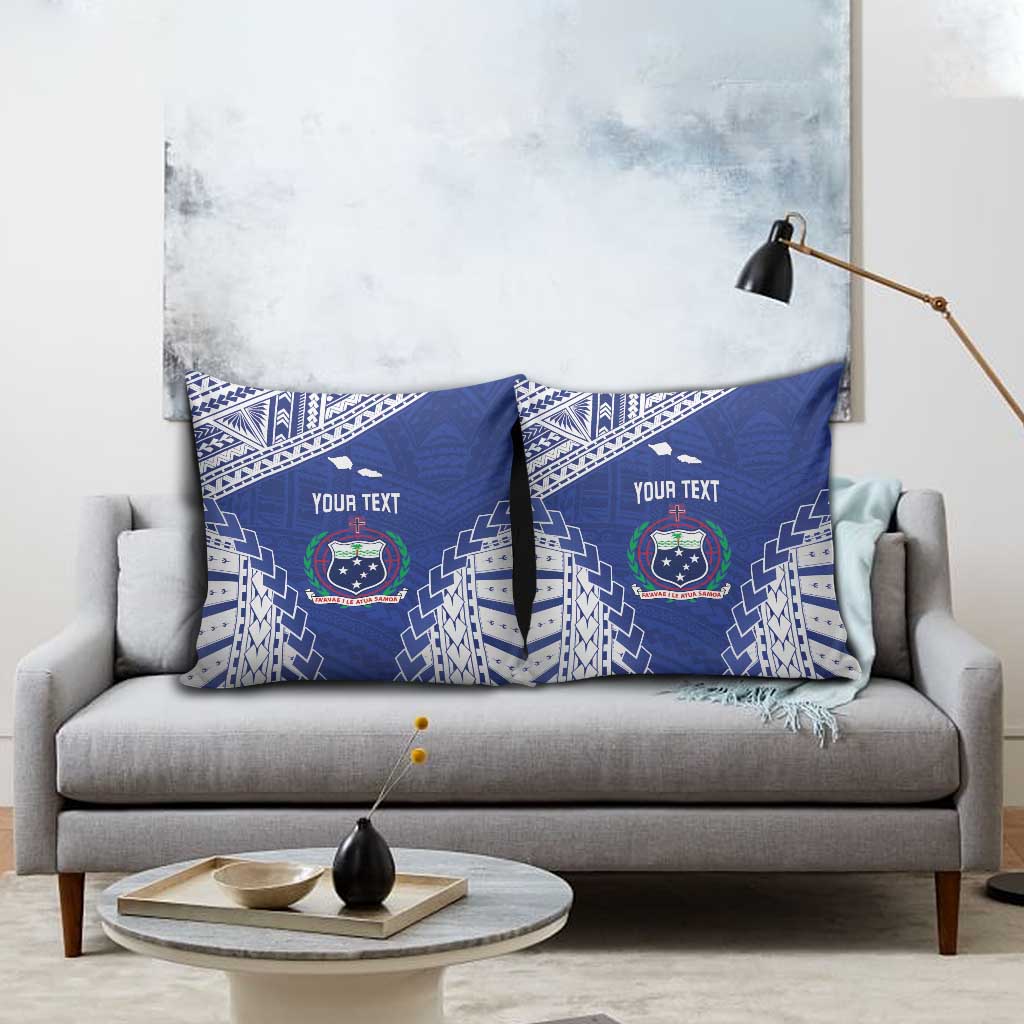 Toa Samoa Rugby Custom Pillow Cover Go Champions Pacific Samoan Pattern - Polynesian Pride