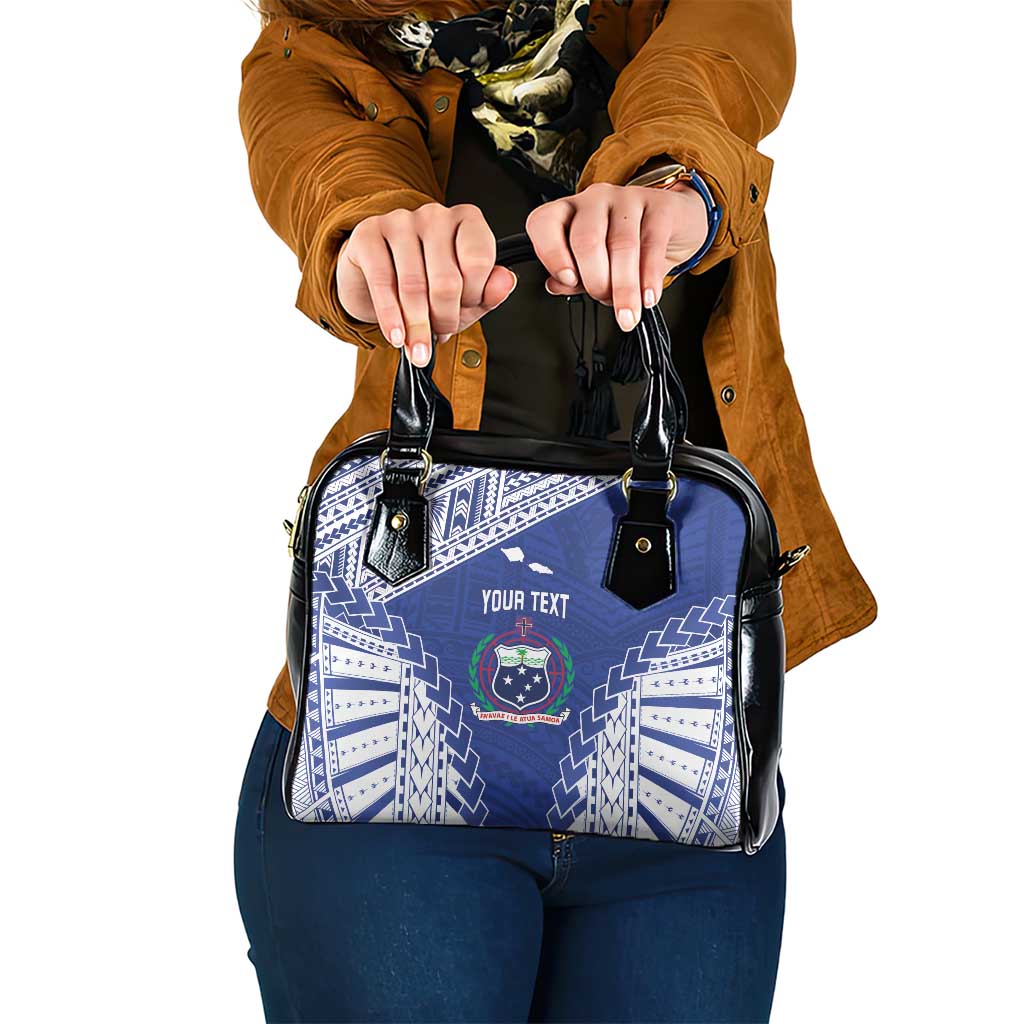 Toa Samoa Rugby Custom Shoulder Handbag Go Champions Pacific Samoan Pattern - Polynesian Pride