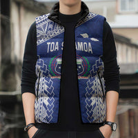 Toa Samoa Rugby Custom Sleeveless Puffer Jacket Go Champions Pacific Samoan Pattern - Polynesian Pride