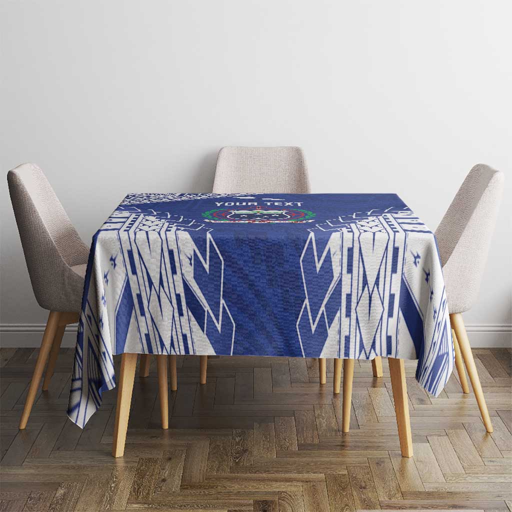 Toa Samoa Rugby Custom Tablecloth Go Champions Pacific Samoan Pattern - Polynesian Pride