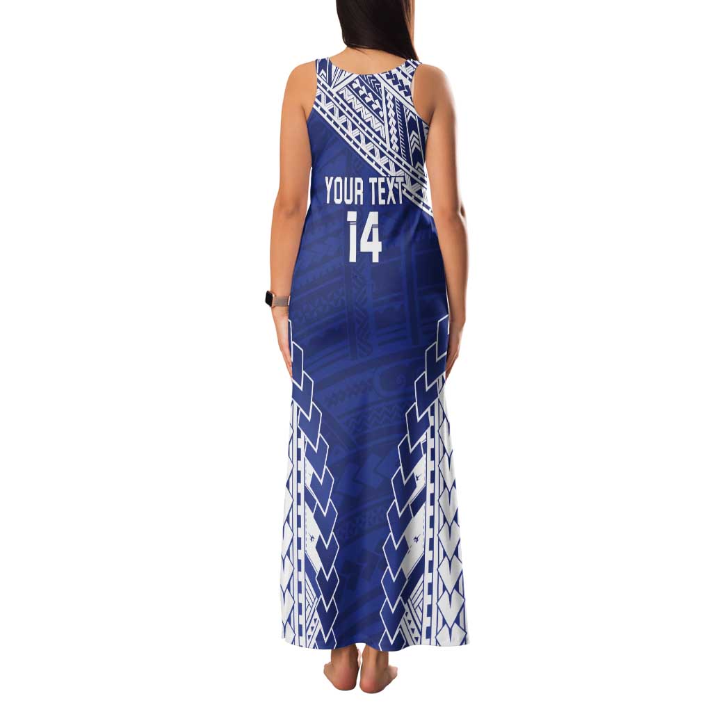 Toa Samoa Rugby Custom Tank Maxi Dress Go Champions Pacific Samoan Pattern - Polynesian Pride