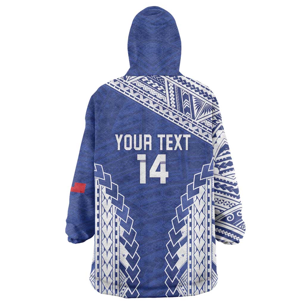 Toa Samoa Rugby Custom Wearable Blanket Hoodie Go Champions Pacific Samoan Pattern - Polynesian Pride