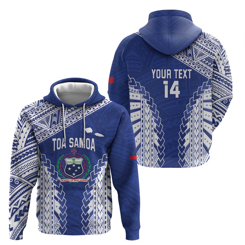 Toa Samoa Rugby Custom Zip Hoodie Go Champions Pacific Samoan Pattern - Polynesian Pride