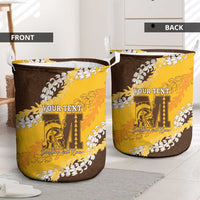 Personalized Mililani Hawaii High School Laundry Basket Puakenikeni Lei Hawaiian Pattern - Polynesian Pride