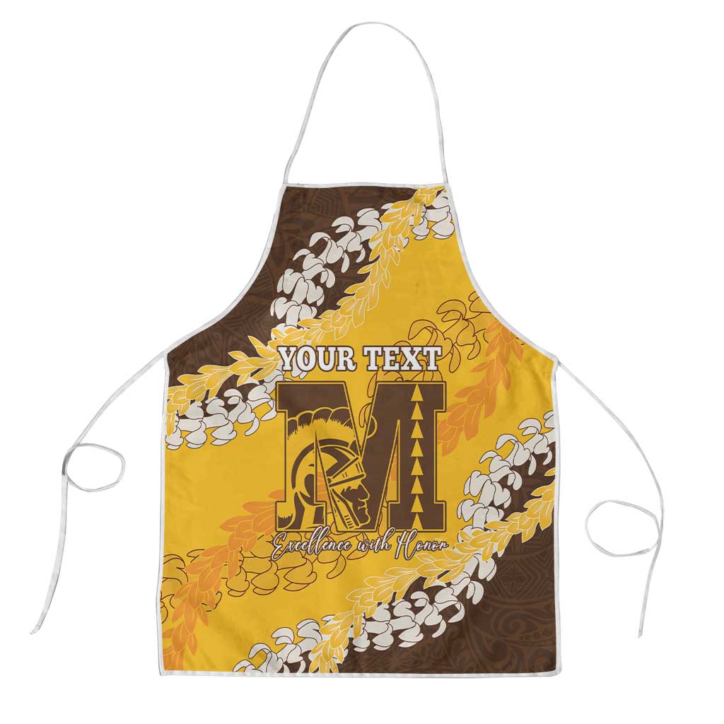 Personalized Mililani Hawaii High School Apron Puakenikeni Lei Hawaiian Pattern - Polynesian Pride