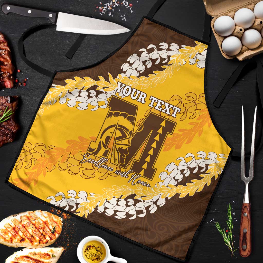 Personalized Mililani Hawaii High School Apron Puakenikeni Lei Hawaiian Pattern - Polynesian Pride