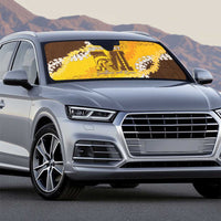 Personalized Mililani Hawaii High School Auto Sun Shade Puakenikeni Lei Hawaiian Pattern - Polynesian Pride