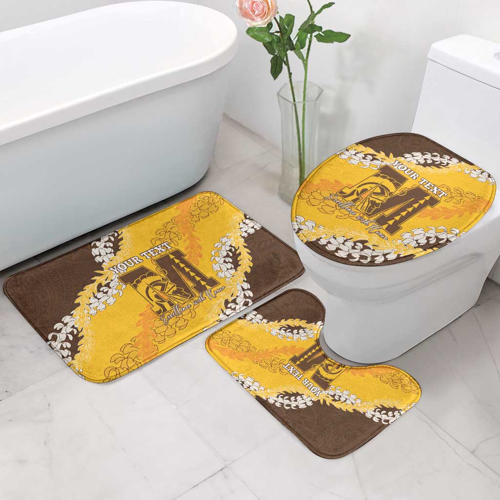 Personalized Mililani Hawaii High School Bathroom Set Puakenikeni Lei Hawaiian Pattern - Polynesian Pride