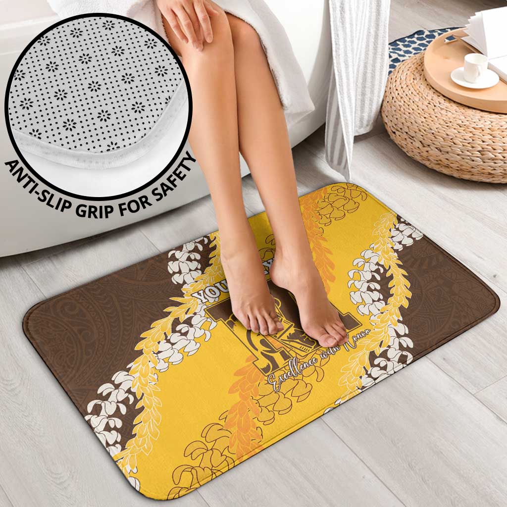 Personalized Mililani Hawaii High School Bathroom Set Puakenikeni Lei Hawaiian Pattern - Polynesian Pride