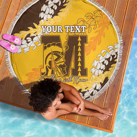 Personalized Mililani Hawaii High School Beach Blanket Puakenikeni Lei Hawaiian Pattern - Polynesian Pride