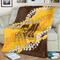 Personalized Mililani Hawaii High School Blanket Puakenikeni Lei Hawaiian Pattern - Polynesian Pride