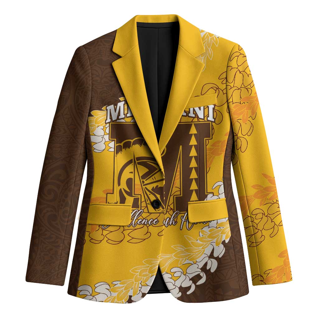 Personalized Mililani Hawaii High School Blazer Puakenikeni Lei Hawaiian Pattern - Polynesian Pride