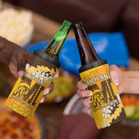 Personalized Mililani Hawaii High School 4 in 1 Can Cooler Tumbler Puakenikeni Lei Hawaiian Pattern - Polynesian Pride