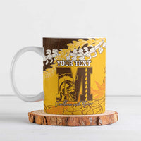 Personalized Mililani Hawaii High School Ceramic Mug Puakenikeni Lei Hawaiian Pattern - Polynesian Pride