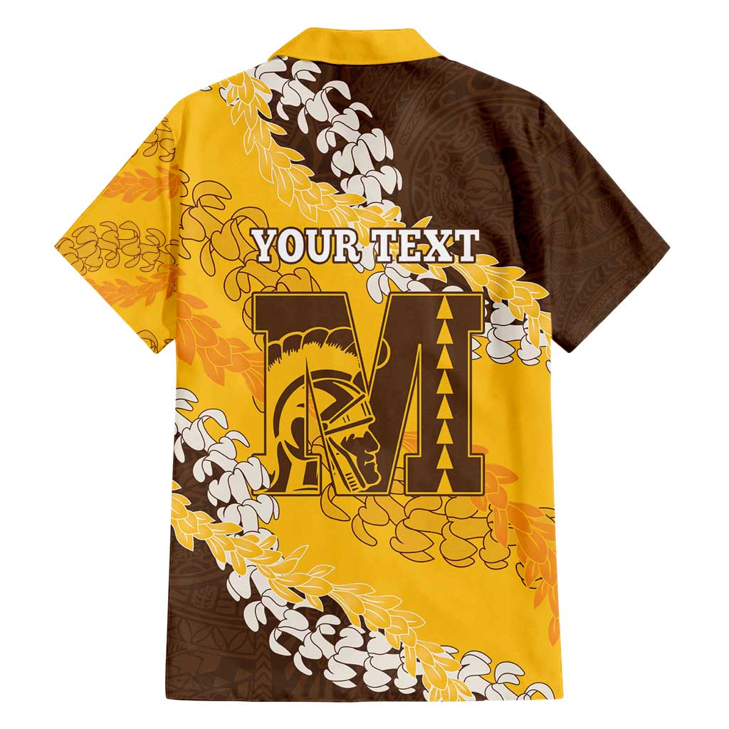 Personalized Mililani Hawaii High School Family Matching Long Sleeve Bodycon Dress and Hawaiian Shirt Puakenikeni Lei Hawaiian Pattern - Polynesian Pride