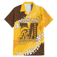 Personalized Mililani Hawaii High School Family Matching Mermaid Dress and Hawaiian Shirt Puakenikeni Lei Hawaiian Pattern - Polynesian Pride